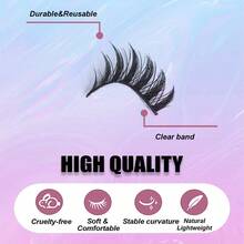 8 Pairs Soft Natural Long Lash Anime Style Reusable False Eyelashes, Suitable For Daily Makeup, Party, Cosplay - Spiky Manga Lashes - View 6