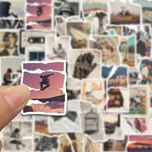 50pcs Vintage Torn Photo Stickers,Suitable For Decorating Tablet Cases, Water Cups, Tables, Waterproof Stickers - Multicolor - View 7