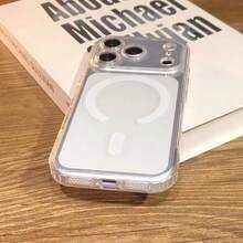 Magnetic Charging Phone Case, Compatible With IPhone 17 Air 16 15 14 13 Pro Max 12 11, Transparent Acrylic Ultra-Thin Protective Cover - Clear - View 5