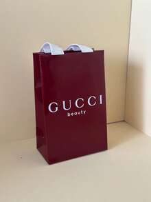 Gucci Cosmetic Packaging Bag, 1PC Perfume And Lipstick Packaging Pouch, Available In Ancora Red Or Green, 17*11*6cm Compact Gift Packaging Bag With Zipper Closure, Luxury Makeup Packaging Bag For Holiday Present Use - Multicolor - View 1