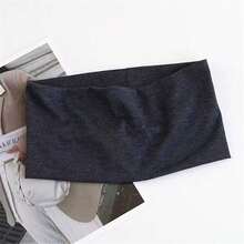 1件装男女通用纯色加宽弹力瑜伽运动头带跑步骑行户外运动吸汗带 - 多色 - 查看 18