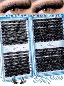 640/528Pcs Fluffy Lash Clusters 10D/20D30D/40D/60D/80D/100D/120D/150D Individual Eyelash Thick Cluster Eyelash Extensions D Curl Lashes Clusters Individual Lashes 8-16MM Wispy Cluster Lashes,Lashes, Eyelashes, Fake Lashes - D - 查看 6