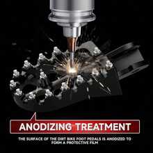 CNC Motorrad Fußrasten anwendbar für CRF150F CRF230F 2003-2019 CRF250F 2019-2024 XR125L 2010-2015 XR150L 2015-2024 Sur Ron S/X Geländefahrzeuge, inklusive kostenlose Fußstifte, CNC gefertigt, schlagfest und poliert, stabil, geeignet für verschiedene Umgebungen, anwendbar für Geländefahrten, Geländemotorräder, Geländerennen, Geländebegeisterte, Abenteuerfahrer und Einzelspieler - A - Übersicht 4