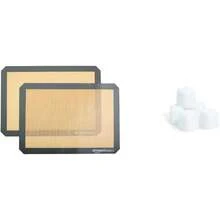 Basics - Tapetes para hornear antiadherentes, 2 piezas, color amarillo + Cubos de Encendido para Carbón . Inicia el Fuego en Segundos de Forma Fácil.Caja de 24 Cubos.,40808255 - Agua verde azul - Ver 1