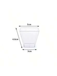 100pcs Mousse Cups + 100pcs Spoons: Dessert Cups And Spoons, Suitable For Parties, Ice Cream, Desserts, Birthdays, Weddings And Holiday Gatherings - Hand Wash Only - Clear - View 6