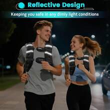 Senmeo 12LB Weighted Vest With Reflective Strips, Unisex Design For Running/Training/Workout/Strength Training - xám - Xem 8