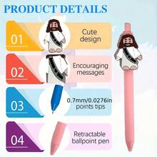 5/10支装趣味耶稣主题笔，图案可爱，适合作为派对礼物、课堂奖励、批量购买，也适合送给同事、团队成员，是趣味办公用品的理想之选。 - 黑色 - 查看 3