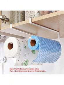 Free Hanging Kitchen Paper Towel Holder, Cabinet Slouchy Paper Roll Rack, Cling Film & Dishcloth Organizer