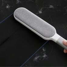 1支可重复使用双面宠物毛发清洁刷，适用于猫狗 - 手动静电清洁工具，可用于衣物、沙发、床上用品和地毯 - 无需电源，耐用聚丙烯材质，手动除尘器 | 加长设计 | 可重复使用 - 彩色 - 查看 6