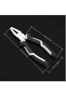 6-Inch Electrician's Pliers, Diagonal Cutting Pliers, Linesman Pliers, Multi-Function Industrial Grade Manual Clamp Tools. Suitable For Twisting, Cutting, Gripping, Fixing, Bending And All Other Manual Operations. - Black - View 11