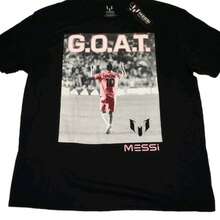 Lionel AMessi Graphic T-Shirt Men's Size 2XL GOAT Soccer - 黑色 - 查看 1