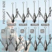 1 pezzo Piombo capovolto, piombo da fondo antistrappo per canna da pesca in mare, pesca a spinning (Modelli multipli disponibili) - Argento - Visualizzare 5