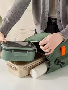 Borsa termica portatile per il pranzo, borsa termica da viaggio all'aperto, borsa per il pranzo di grande capacità, impermeabile e resistente all'olio, adatta per uomini e donne, versatile per pendolarismo, ufficio, picnic, viaggio, campeggio, scuola, cucina, viaggi e campeggio - Multicolore - Visualizzare 10