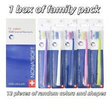 1-3pcs Swiss Colorful Soft Toothbrush Set, Small Brush Head, Polypropylene Bristles, Odorless Design, Gum Protection, Suitable For Adults - Unisex Manual Toothbrush - Multicolor - View 13