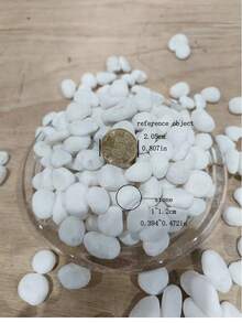 3000克/包 天然白色鹅卵石，大块石子，适用于盆栽植物、铺路、庭院、花园、景观装饰