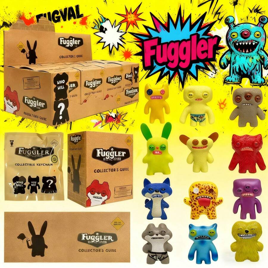 Fugglers Teeth Monster Best-Selling Blind Box Figures – These Whimsical Ugly-Cute Freakish Creature Model Dolls Boast A Quirky And Creative Design. They Serve As The Perfect Desktop Ornaments, And Also Make An Ideal Gift Choice For Birthdays, Valentine's Day, As Well As Festive Occasions Like Easter, Halloween, Thanksgiving, Christmas And New Year. - Multicolor - View 1