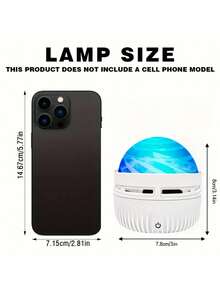 1pc Star Projector Lamp With Northern Lights & Rotating Starry Sky Effect, 16 Colors 360° Ceiling Projection LED Mood Light, USB Powered For Bedroom, Living Room, Relaxing Atmosphere, Adjustable Brightness Sleep Lamp, Perfect Christmas Birthday Gift, Best Choice For Couples - Multicolor - View 4
