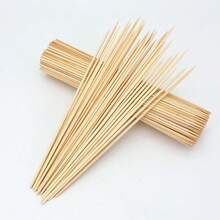 100pcs Disposable Bamboo Skewers - Assorted Lengths (5.91 Inch, 7.87 Inch, 9.84 Inch, 11.81 Inch, 13.78 Inch), Ideal For Outdoor Grilling, Perfect For Chicken Wings, Sausages And Meats, Essential For Outdoor BBQ | Natural Appearance | Material, Outdoor BBQ Accessories - Solid Color - View 6