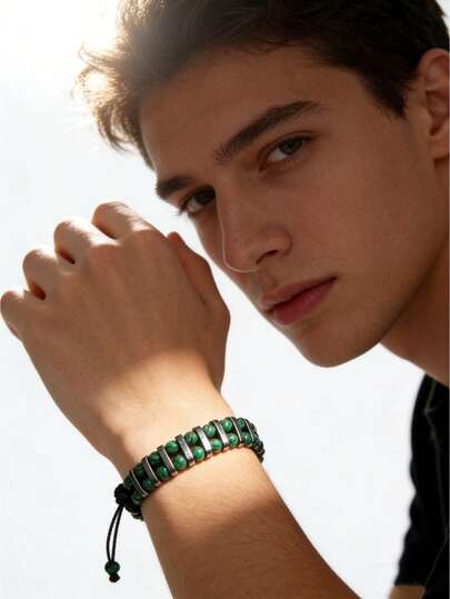 Crystal Beads & Black Agate Double Row Bracelet, New Chinese Style National Fashion Accessory, Cross-Border E-Commerce New Product