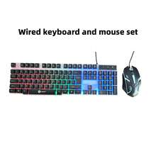 USB 浮动机械键盘和鼠标套装，有线键盘，触感舒适，适合游戏和办公使用 - 彩色 - 查看 12