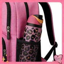 OWALAO 32oz Pink Leopard Print Stainless Steel Insulated Water Bottle With Leakproof Color-Block Flip-Top Lid & Ergonomic Grip, Double-Wall Vacuum Travel Flask For Bedside Hydration, Gym Workouts & Daily Commute, Ideal Christmas & Halloween Gift For Family, Friends & Animal Print Enthusiasts - Purple - View 5