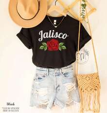 Camisa Jalisco, Jalisco México, Sudadera Mexicana, Regalos para Mujeres Mexicanas Ropa Para Mujer Guadalajara México Mexicana AF Novia Mexicana - Blanco y negro(no personalizable) - Ver 10