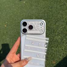 High Definition Lens Film + DIY Rabbit Heart, Butterfly Embossed Stickers, Suitable For IPhone 17 Pro/Pro Max, High Definition Transparent Protective Film, Tempered Glass Material, Anti-Scratch - Lens Film + Sticker - View 11