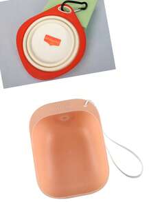 Pet Travel Water Cup Multi-Functional Feeder Portable Pet Supplies - Pink 200ml + Ivory White Folding Bowl 320ml - View 6