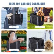 Foldable Pet Carrier - Portable Dog Carrier, Lightweight & Breathable, Zipper Closure, Suitable For Cats/Small Dogs, Ideal Choice For Pet Owners - Black - View 6