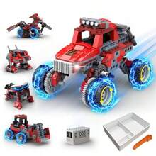 8 In 1 STEM Kits For Age 6-8 DIY Electronic Monster Truck Building Kit STEM Toys For Boys Craft Projects 8-10 Build Robot DIY Activity For Ages 6 7 8 9 10 11 12 + YearsFull Of Fun - RobotB - View 2