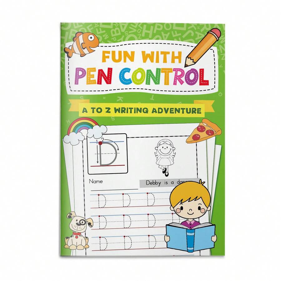 字母拼写练习册——逐字母拼写单词，配有描摹线、自然拼读拼写练习和图片提示，有助于词汇积累、字母识别、书写和早期阅读技能的培养。 - 字母拼字練習冊 - 查看 1