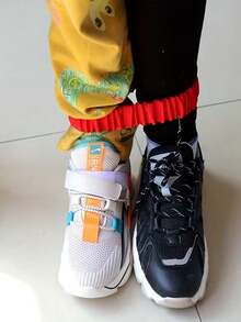 1/3/6 Peças Amarras Elásticas Ajustáveis para Pernas, Adequadas para Corrida de 3 Pernas - Faixas de Jogo de Festa Ajustáveis, Adequadas para Desafio de Equipe, Diversão Familiar e Atividades ao Ar Livre, Jogos Interativos de Festa de Feriado, Festa de Solteiros, Bandas de Jogos de Atmosfera Animada - Multicolorido - Visão 7