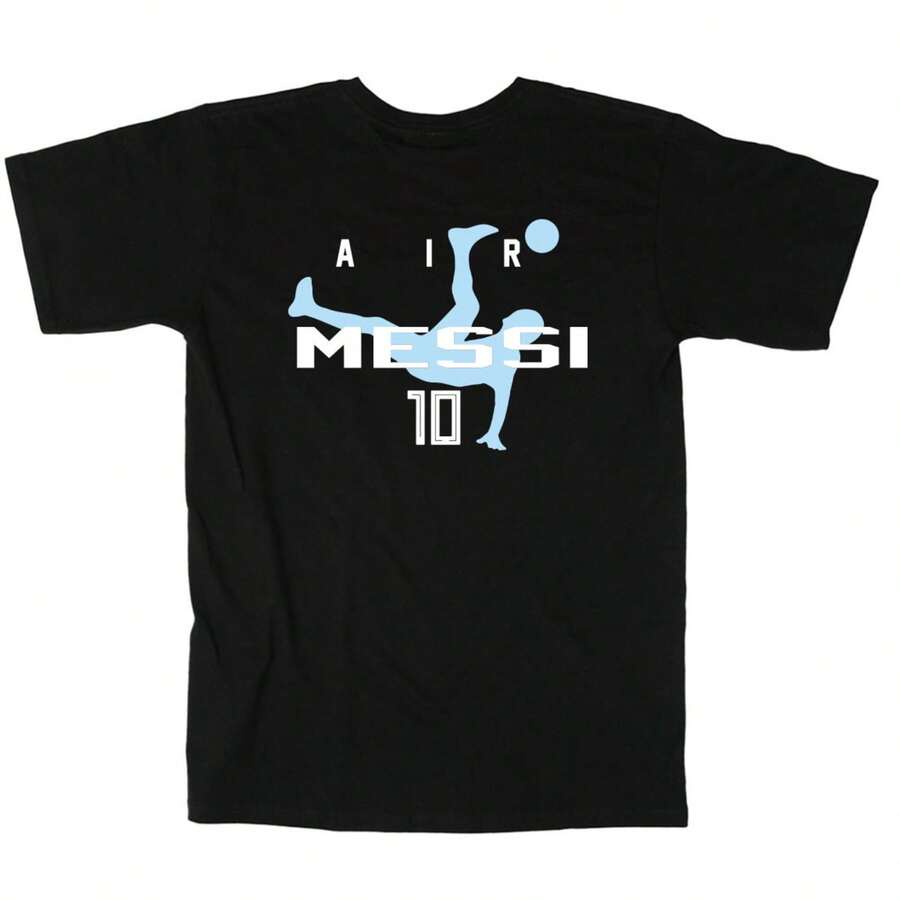 Lionel Messis World Cup Argentina T-Shirt- - 黑色 - 查看 1
