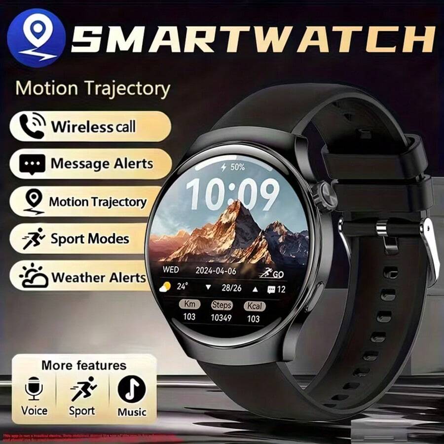 1.5-Inch HD Display, Wireless Calling, Customizable Wallpaper, Compatible With Android And IOS, Includes Fitness Tracking, Notification, And Music Control Functions, Suitable For Both Men And Women