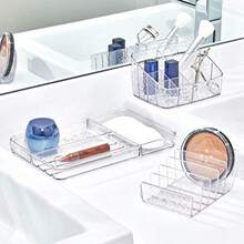 vanity tocador Rain Cosmetic Palette Organizer for Vanity Cabinet to Hold Makeup Beauty Products - Clear - transparente - Ver 2