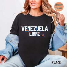 Camiseta venezolana, camiseta de , camiseta unisex de libertad, camiseta  Libre, regalo para - Blanco y negro(no personalizable) - Ver 3