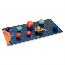 3+ Years Old Children's Wooden Solar System Model Board, Planets Puzzle Science STEM Space Learning Toy, Preschool Planet Recognition Toy With 3D Planet Models, Educational Gift For Boys And Girls, Birthday/Children's Day Gift - Multicolor - View 10
