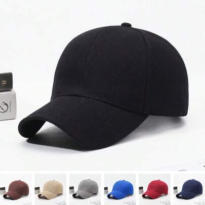 1pc Solid Color Baseball Cap - Quality Lining, Adjustable Curved Brim, Casual & Fashionable, Suitable For Sports/Daily/Travel
