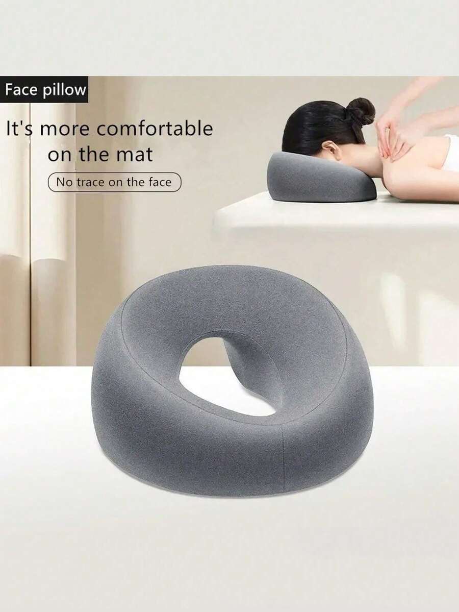Gối massage bằng mút hoạt tính tiện dụng, gối ngủ trưa tại bàn làm việc, gối nằm sấp thoải mái, thích hợp cho thẩm mỹ viện, gia đình, ngủ trưa, kỳ nghỉ (vỏ gối có thể tháo rời) - Nhiều màu - Xem 1