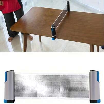 1 pezzo Telaio retrattile regolabile per rete da ping pong, accessorio per allenamento ping pong domestico, attrezzatura sportiva da ping pong per esterno