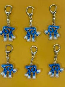 1pc/Set 2D Flat Funny "67" Number Keychain, Fashionable "67" Number Keychain, Can Be Hung On Bags And Backpacks - Suitable As A Unique Holiday Gift, 2D Flat - Multicolor - View 4