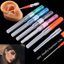 5 kim xỏ khuyên - 14G, 16G, 18G, 20G và 22G, chất liệu thép không gỉ 316L, thích hợp cho xỏ khuyên tai, mũi, vách ngăn mũi, rốn, trang sức và dụng cụ xỏ khuyên cơ thể, kim xỏ khuyên dùng một lần nhiều màu sắc, thích hợp cho xỏ khuyên tai, mũi, rốn, môi, lưỡi, sụn tai - Không mùi, vô trùng, không cần pin, vật tư xỏ khuyên sụn | Kim xỏ khuyên nhiều màu | Kim xỏ khuyên vô trùng - Nhiều màu - Xem 2