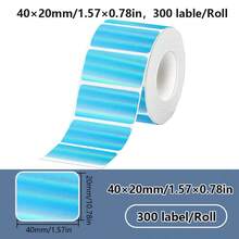 Giấy dán nhiệt tự dính 40x20mm, 300 tờ/cuộn, tương thích với máy in nhãn nhiệt Phomemo M220/M110/M108. - Nhiều màu - Xem 9