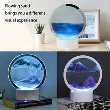 RAF A Captivating Sand Art USB Lamp With Adjustable LED Light, 3D Natural Landscape, Mobile Design, And Night Light Function.