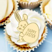 5pcs/10pcs/20pcs Bunny Easter Egg Happy Easter CupCake Topper Decor,For Easter Party DIY Cake Dessert Decoration Supplies - Multicolor - View 7