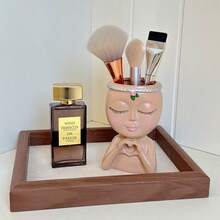 1个简约心形女孩摆件，适用于化妆刷、笔筒、桌面收纳、家居/办公装饰 - 彩色 - 查看 10