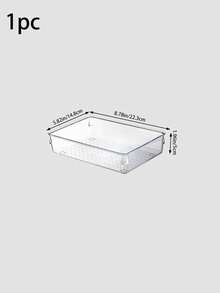 1/5/6/7/8pcs Set Transparent Plastic Drawer Storage Boxes, 4 Sizes Desktop Drawer Divider Boxes, Multi-Functional Transparent Cosmetic Storage Containers, Suitable For Skincare, Stationery, Miscellaneous, Applicable For Bathroom, Kitchen, Office, Bedroom, Holiday Gift - Clear - View 17