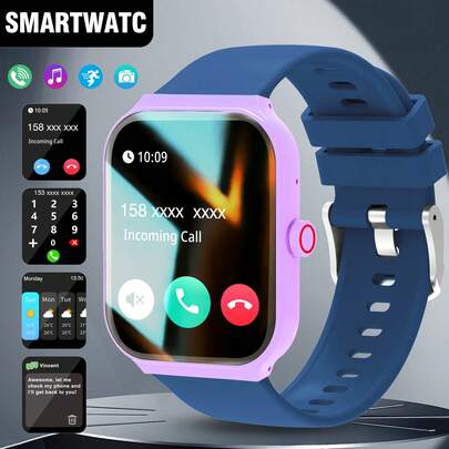 这款全新智能手表具备无线通话/拨号、应用通知功能，男女皆宜，并带有信息提醒、音乐播放和多功能运动功能。