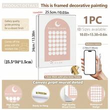 1pc Canvas Wall Art - Floral Eid Countdown Printable Calendar, Ramadan Decor Planner, Pink Islamic Kids Gift Wall Hanging Home Decor Baby Goods – Framed Nursery Wall Art Perfect For Playroom Decor Nursery Decor, Daycare Decor, Preschool Decor Boy's Room Decor Girl's Bedroom Decor Kids' Room Decor - Multicolor - View 12