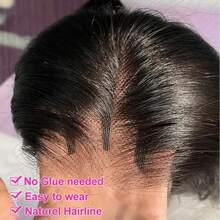 Brazilian Long Straight Brazilian Virgin Human Blended Hair Wigs 200 Density 13x4 5x5 Lace Front Wig For Women Pre Plucked Nature Hairline And Pre-Bleached Invisible Knots Suitable For To Wear On Daily Or Holiday Occasions Wig - Natural & Black - View 8